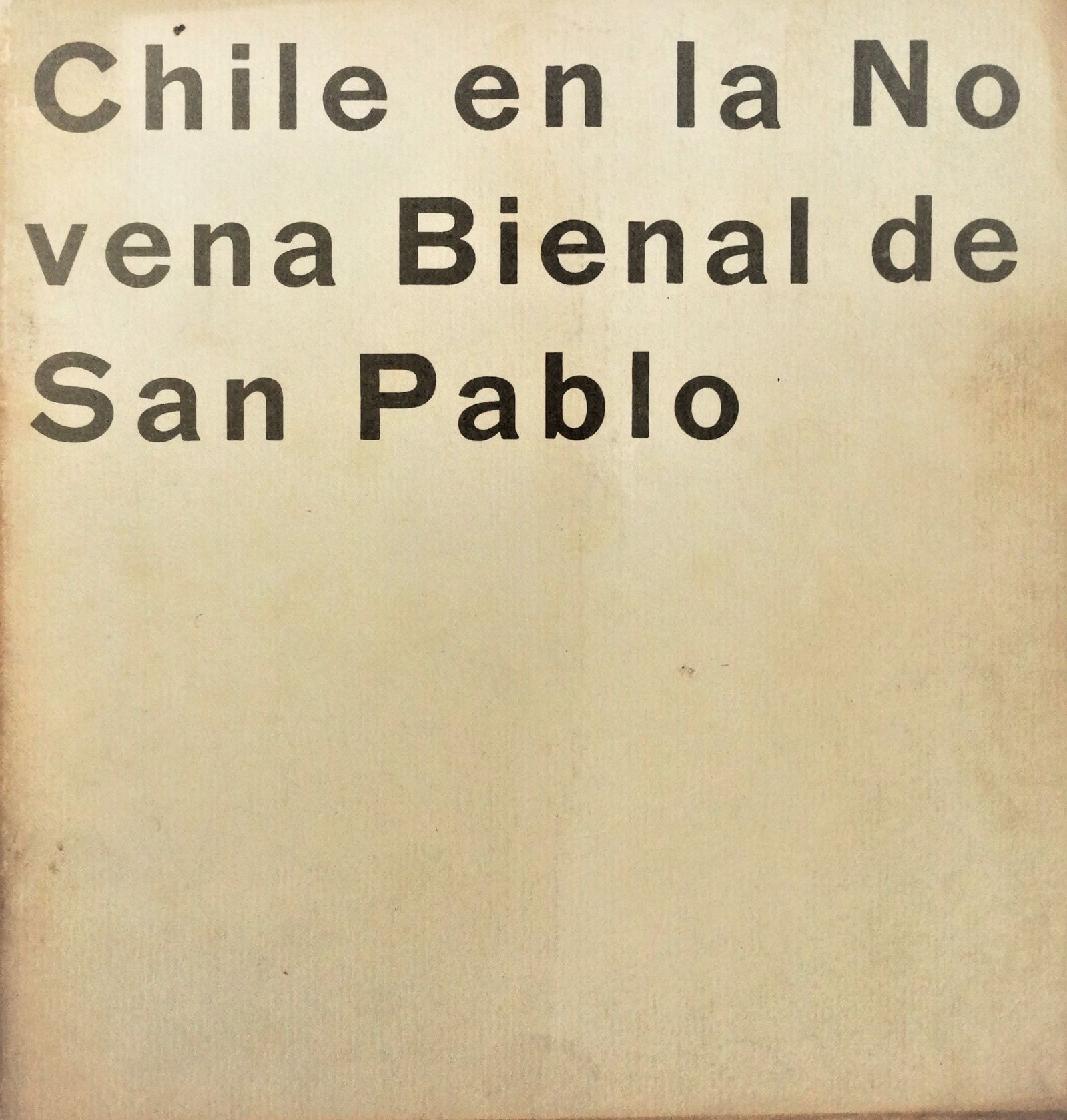 Chile en la novena bienal de San Pablo