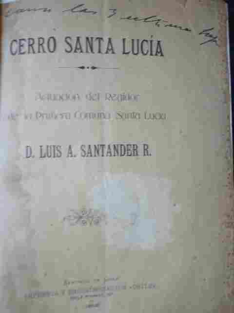 Cerro Santa Lucía Santiago regidor 1912