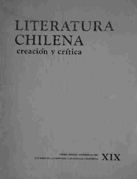 Literatura Chilena creación y crítica