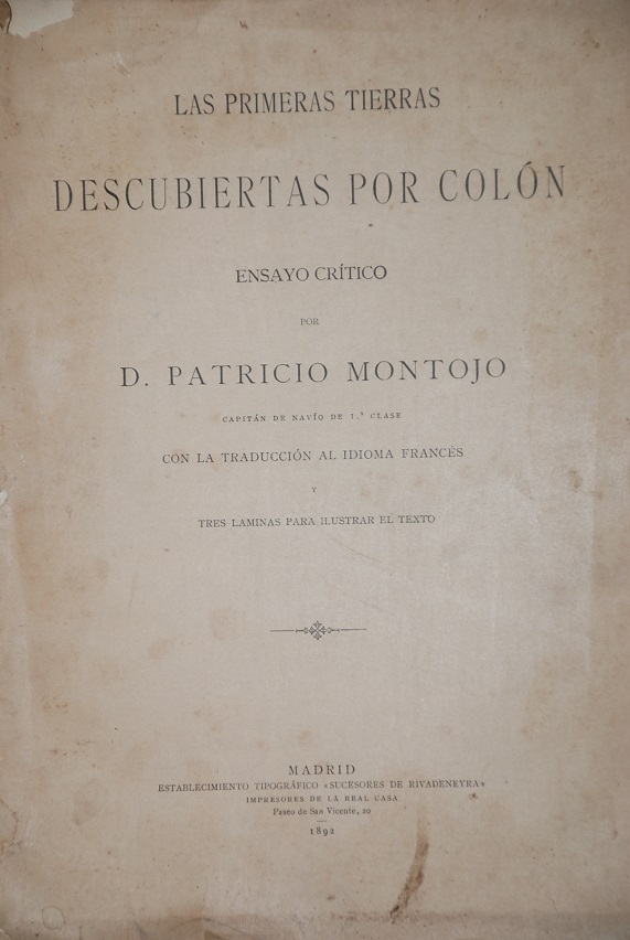  Patricio Montojo - Las primeras tierras descubiertas por colon