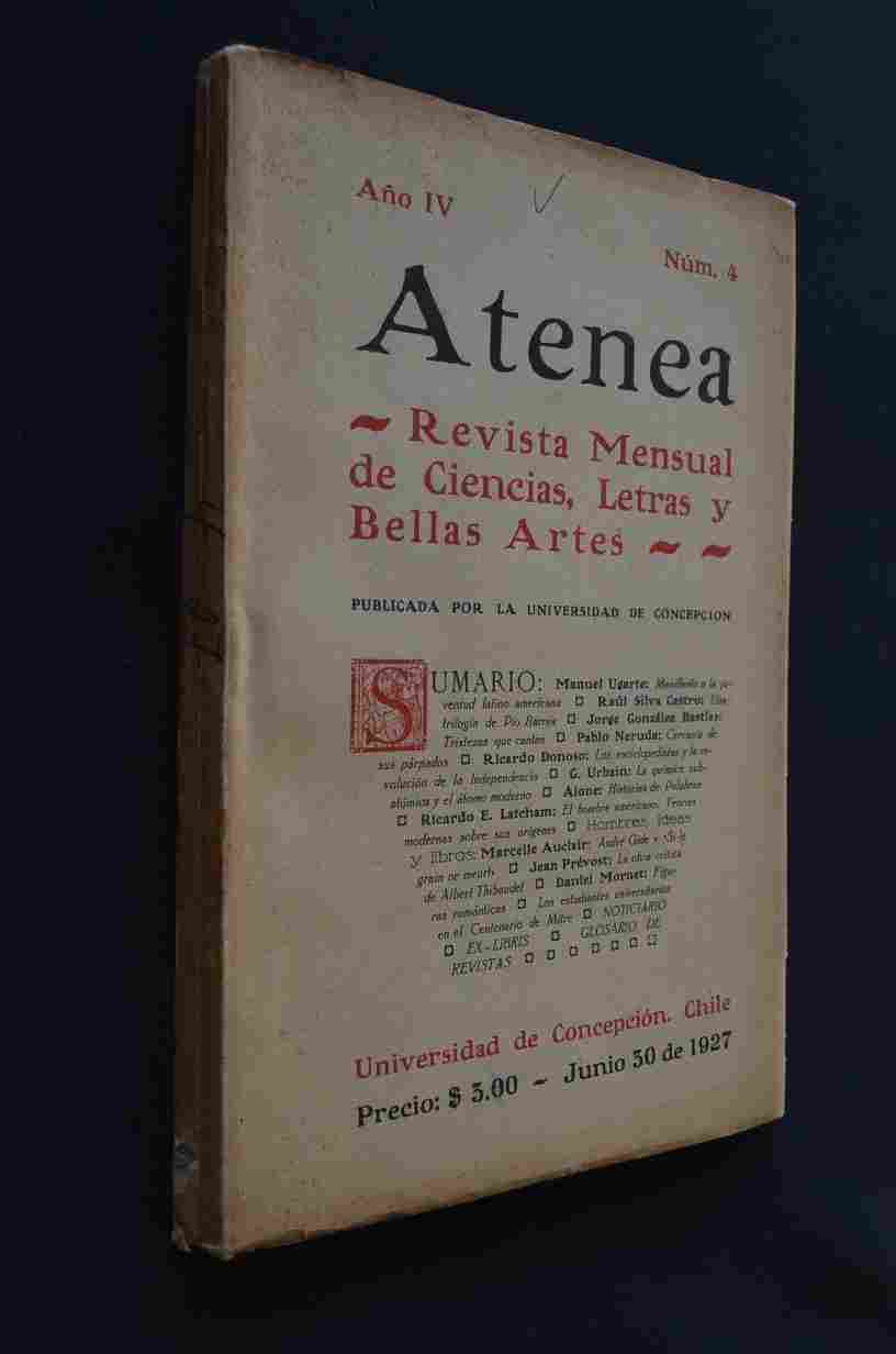 Atenea, Revista Mensual de Ciencias, Letras y Bellas Artes