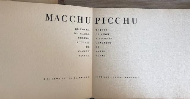 Pablo Neruda y Mario Toral	Alturas de Macchu Picchu