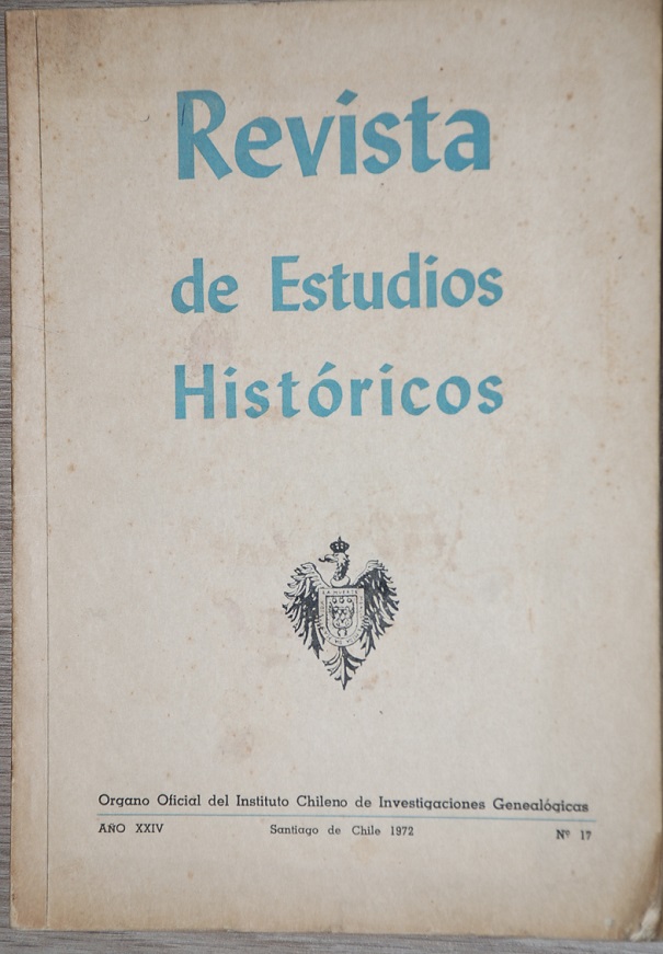 órgano oficial del Instituto Chileno de Investigaciones Genealógicas. - Revista de estudios históricos
