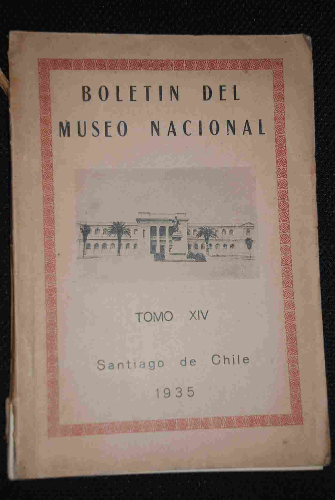Boletín del Museo Nacional Tomo XIV