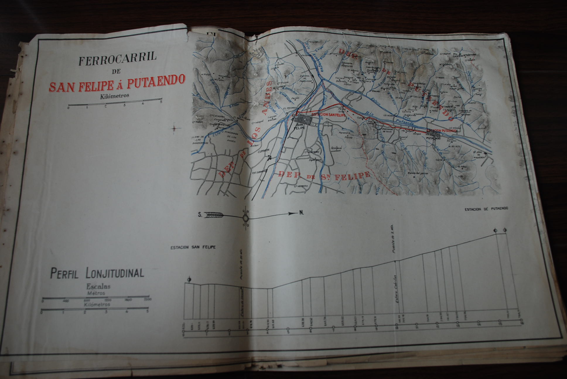 Ferrocarril San Felipe Rungue Putaendo 1910 Los Andes