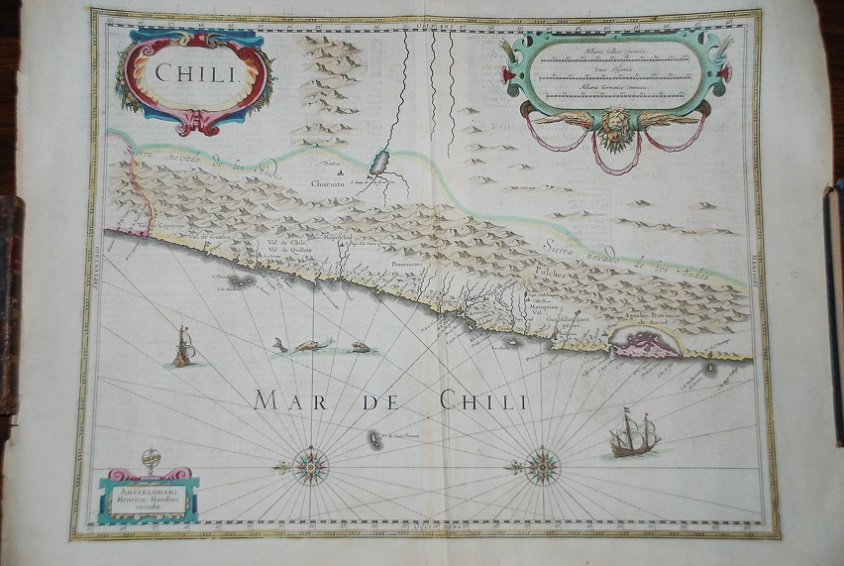 Jan Jansson - Mapa Holandés de Chile De 1635