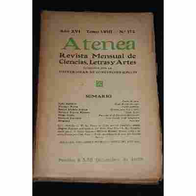 Atenea, Revista Mensual de Ciencias, Letras y Bellas Artes