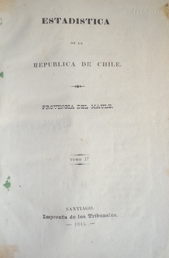 Estadística de la República de Chile : provincia del Maule.