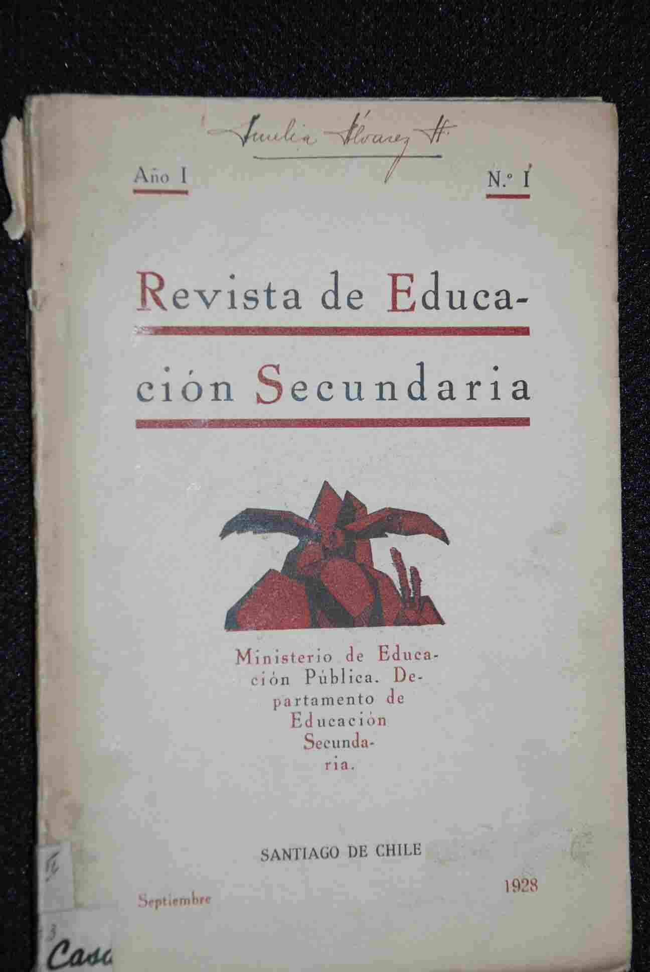 Revista de educación secundaria / República de Chile, Ministerio de Educación Pública, Departamento de Educación Secundaria.