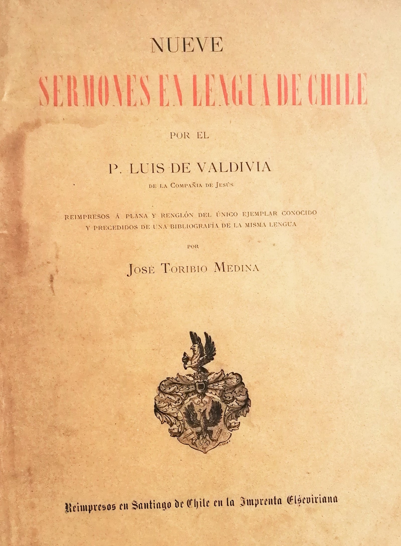 Padre Luis de Valdivia - Nueve Sermones en lengua de Chile