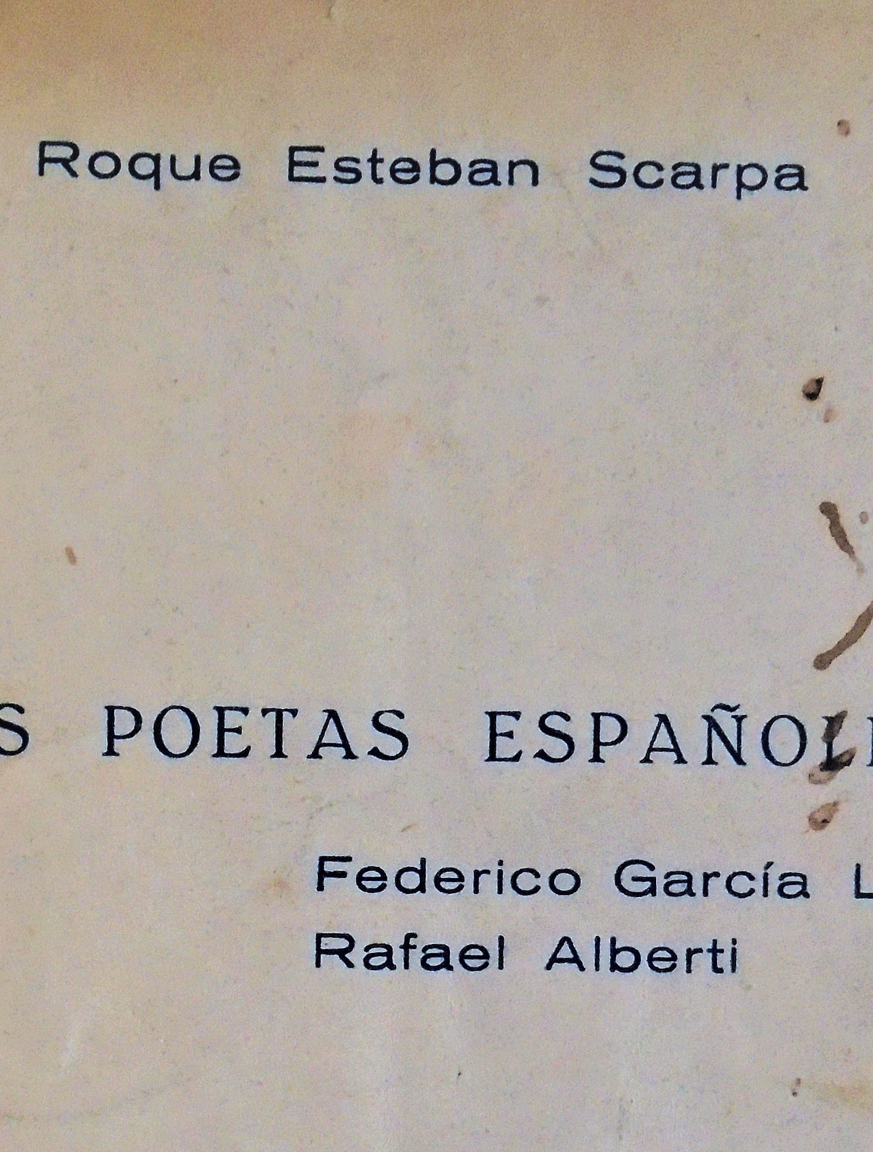 Dos poetas españoles - Roque Esteban Scarpa