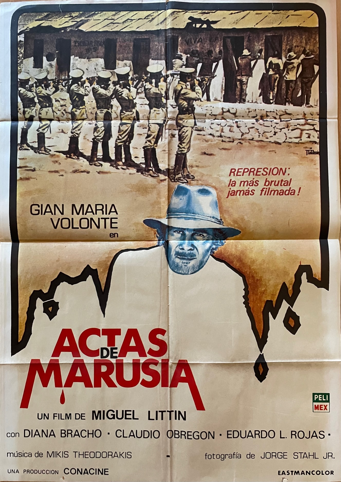 Afiche: Miguel Littin.  Actas de Marusia 
