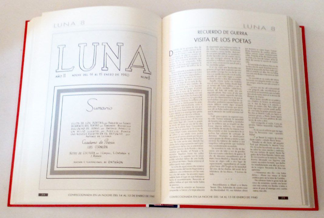 Luna. Primera Revista cultural del exilio en España (1939-1940) Inédita y clandestina; secreta e insólita.
