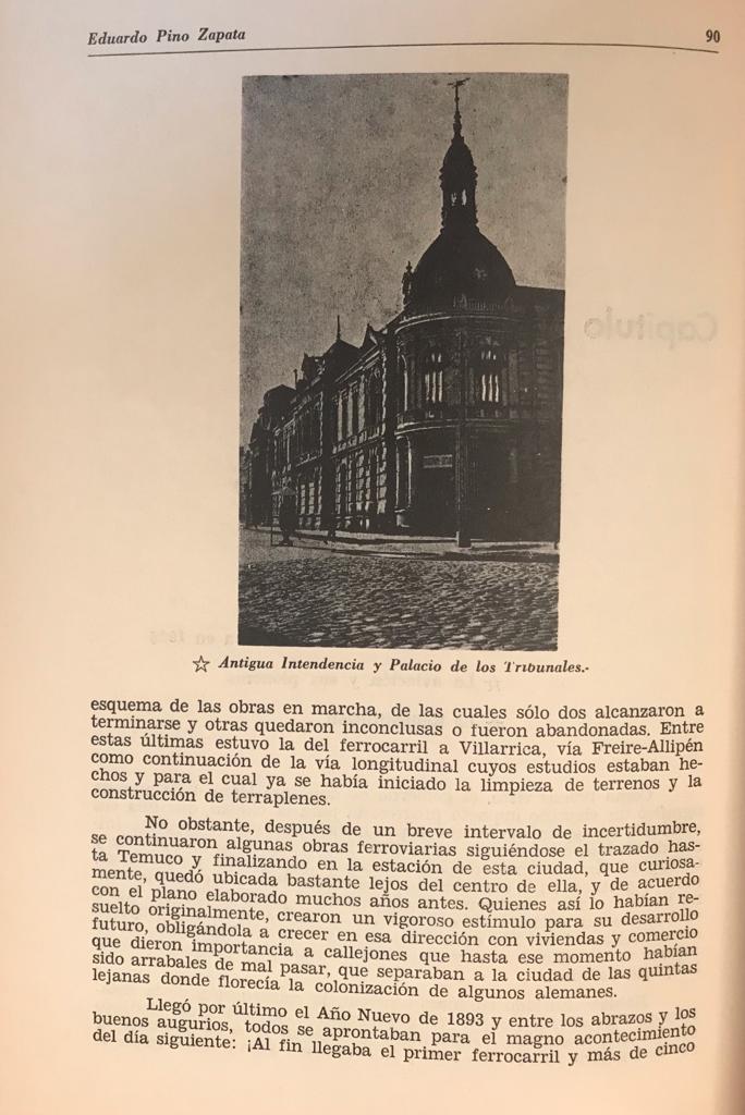 Eduardo Pino Zapata 	Historia de Temuco. Biografía de la capital de La Frontera