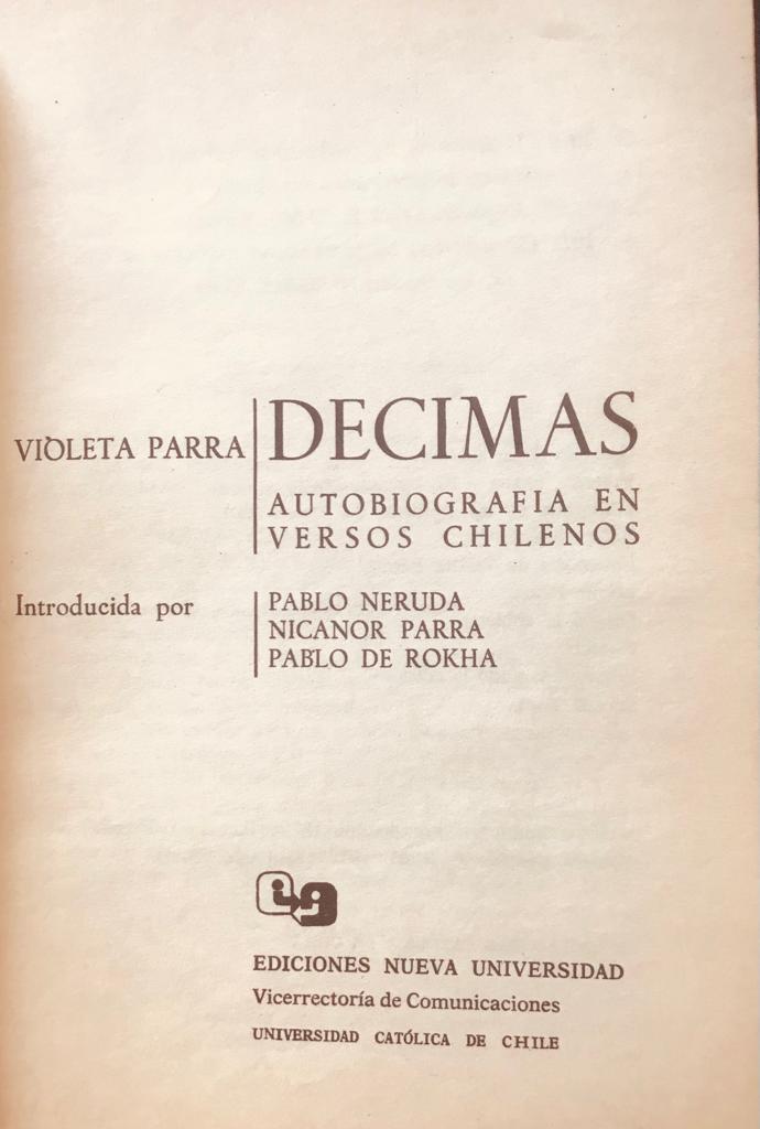 Violeta Parra 	Decimas