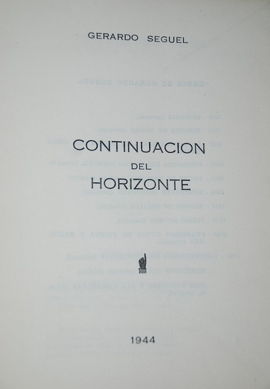 Gerardo Seguel - Continuacion del Horizonte