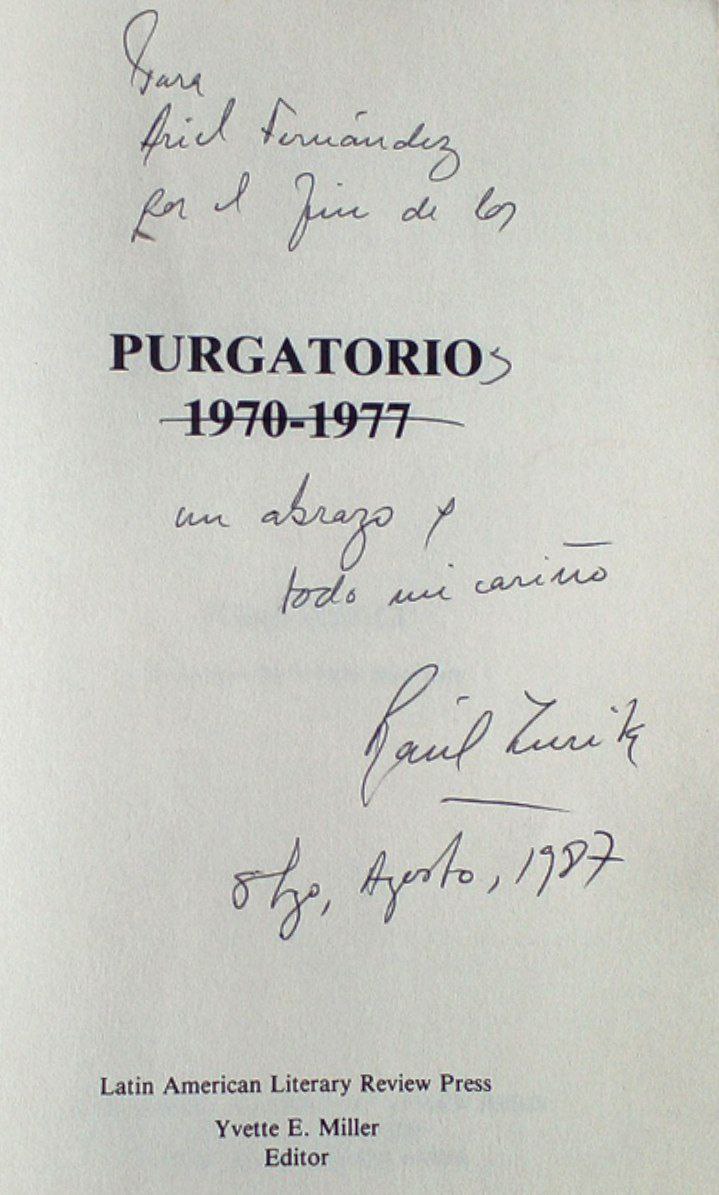 Raúl Zurita. Purgatorio 1970-1977
