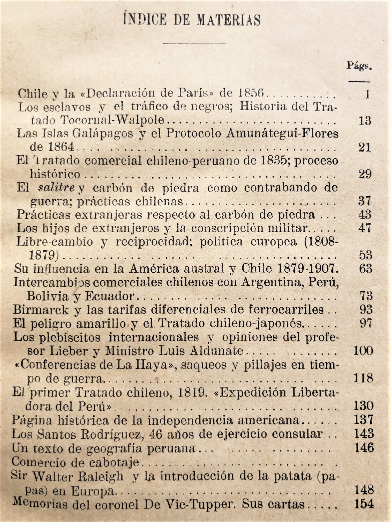 Aurelio Bascuñán Montes - Miscelánea Histórico-Diplomática y sobre intercambios comerciales chilenos