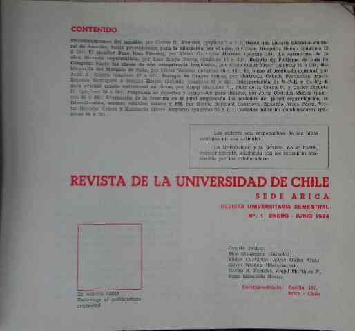 Max Montecinos - Revista Universidad de Chile Sede Arica