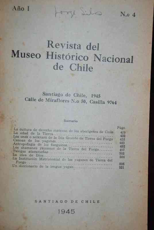 Revista del Museo Historico Nacional de Chile Tomo I -II
