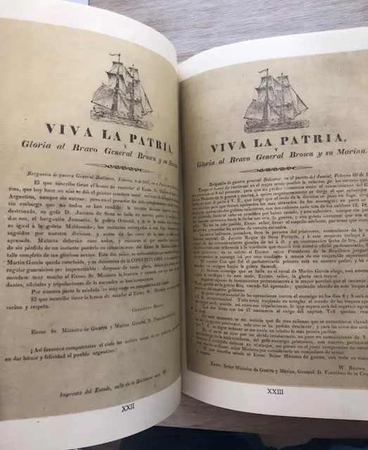 Comisión Nacional de homenaje al almirante Guillermo Brown. Impresos Navales 1814-1829