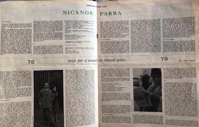 Revista Arbol de letras número de 1968. Entre otras cosas, Nicanor Parra. 