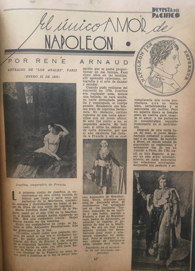 Revista del Pacifico. N°1 junio 1935, N°2, julio 1935, n3, agosto 1935, n4, septiembre 1935, N°5, septiembre 1935. 