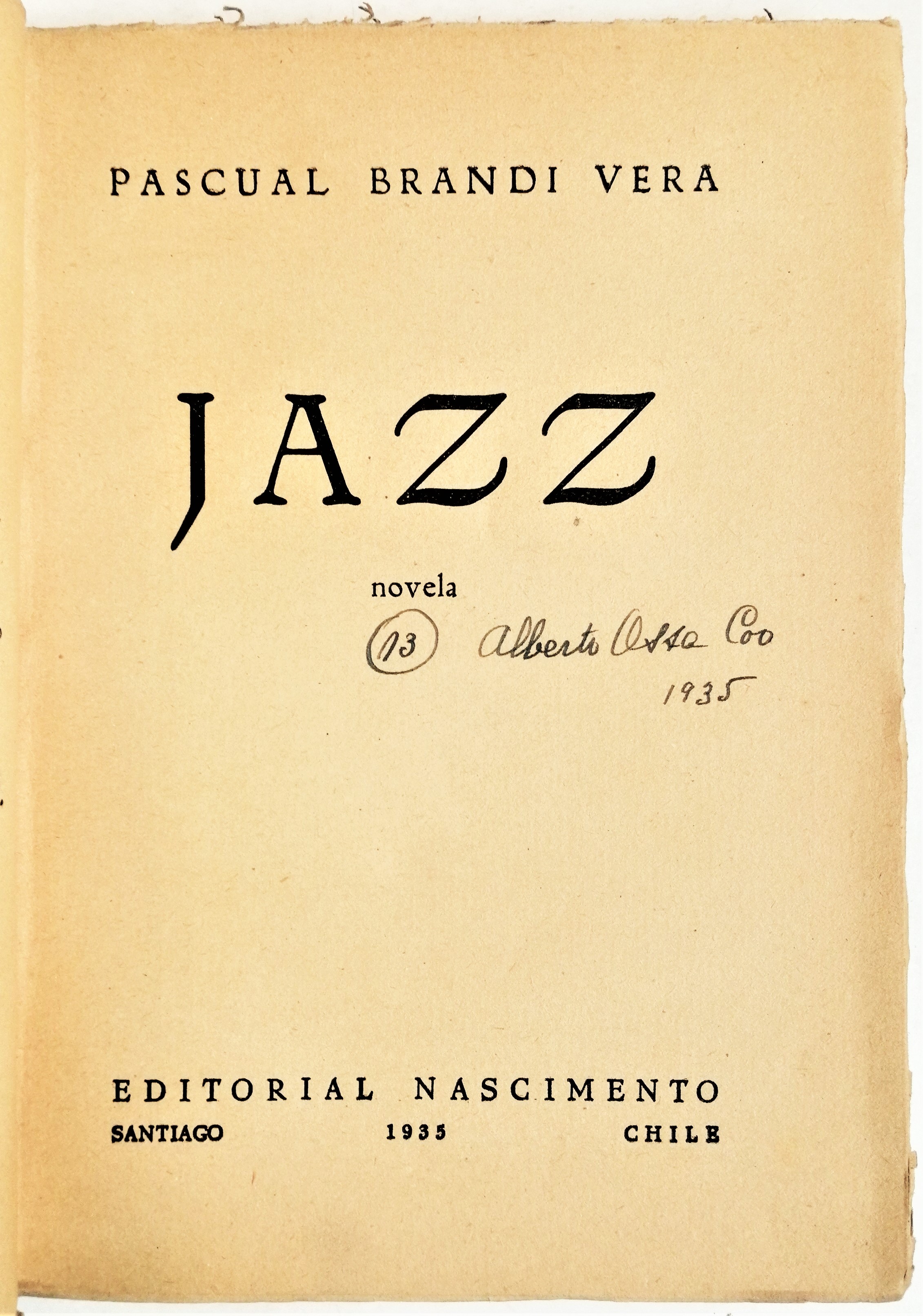 Pascual Brandi Vera - Jazz. Novela