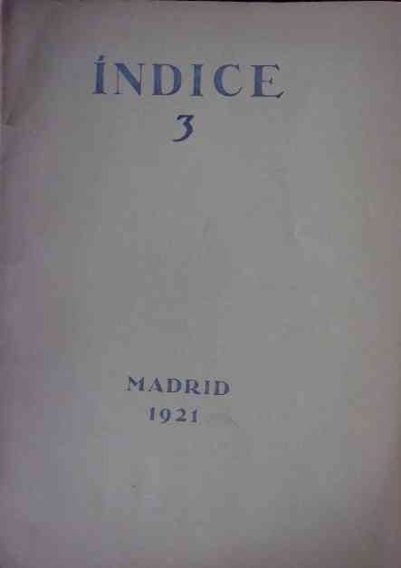  Revista Indice 3 (Poemas De Garcia Lorca, Gerardo Diego, Pedro Salinas, Juan Ramon Jimenez)