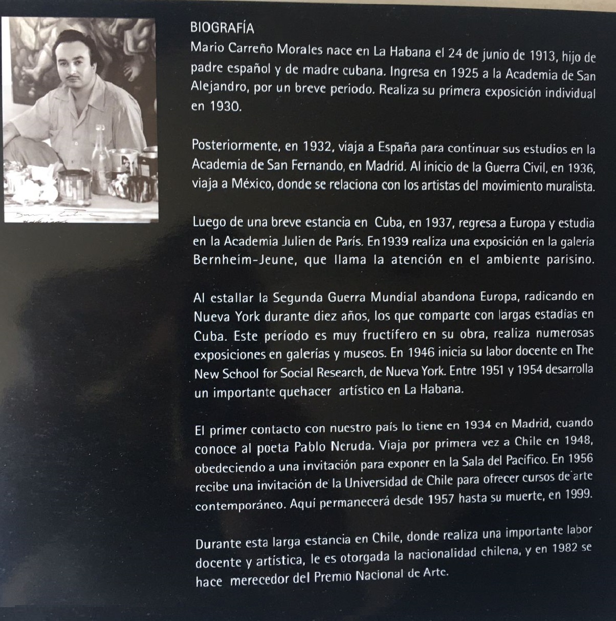 Mario Carreño. Exposición Retrospectiva 1939-1993