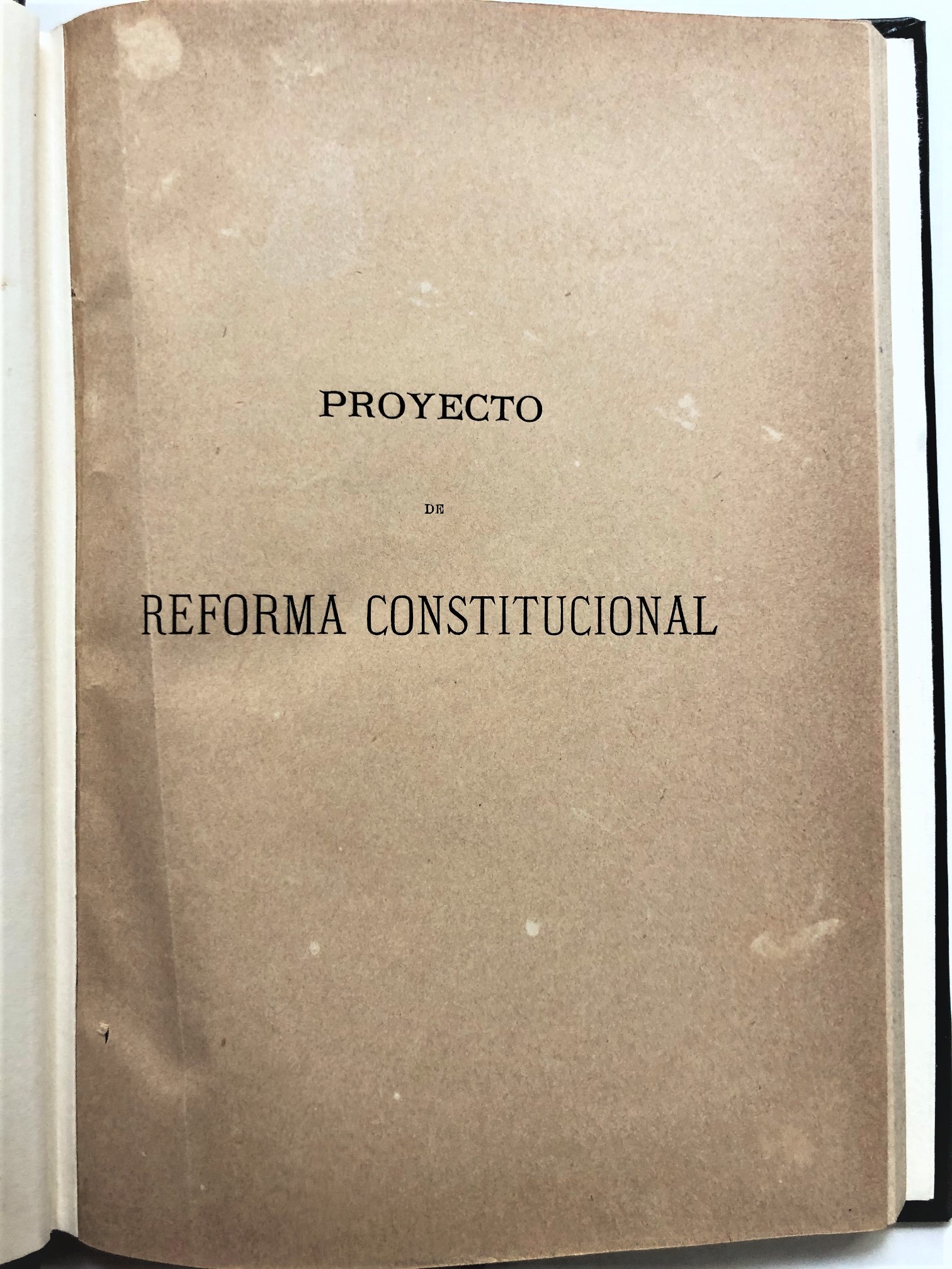 Proyecto de reforma constitucional 1890
