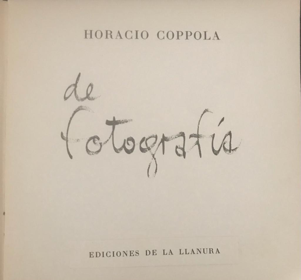 Horacio Coppola de fotografía