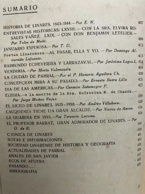 Linares. Revista de la Sociedad Linarense de Historia y Geografía