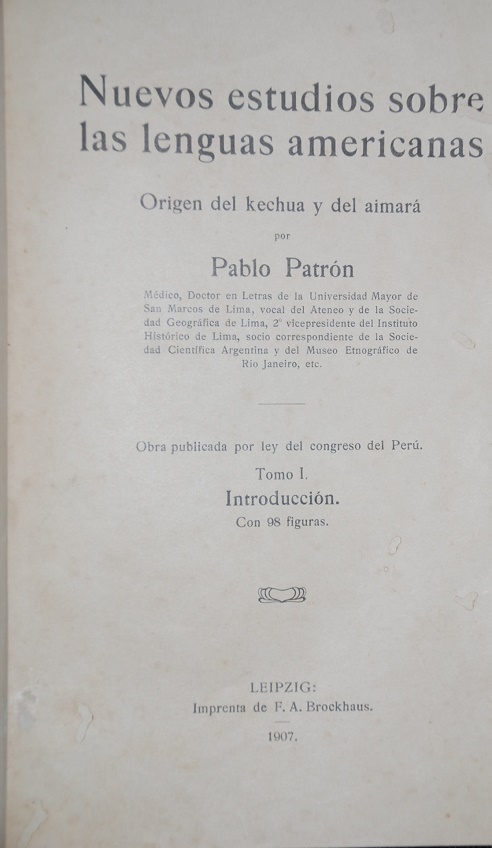 Pablo Patrón - Nuevos estudios sobre las lenguas americanas