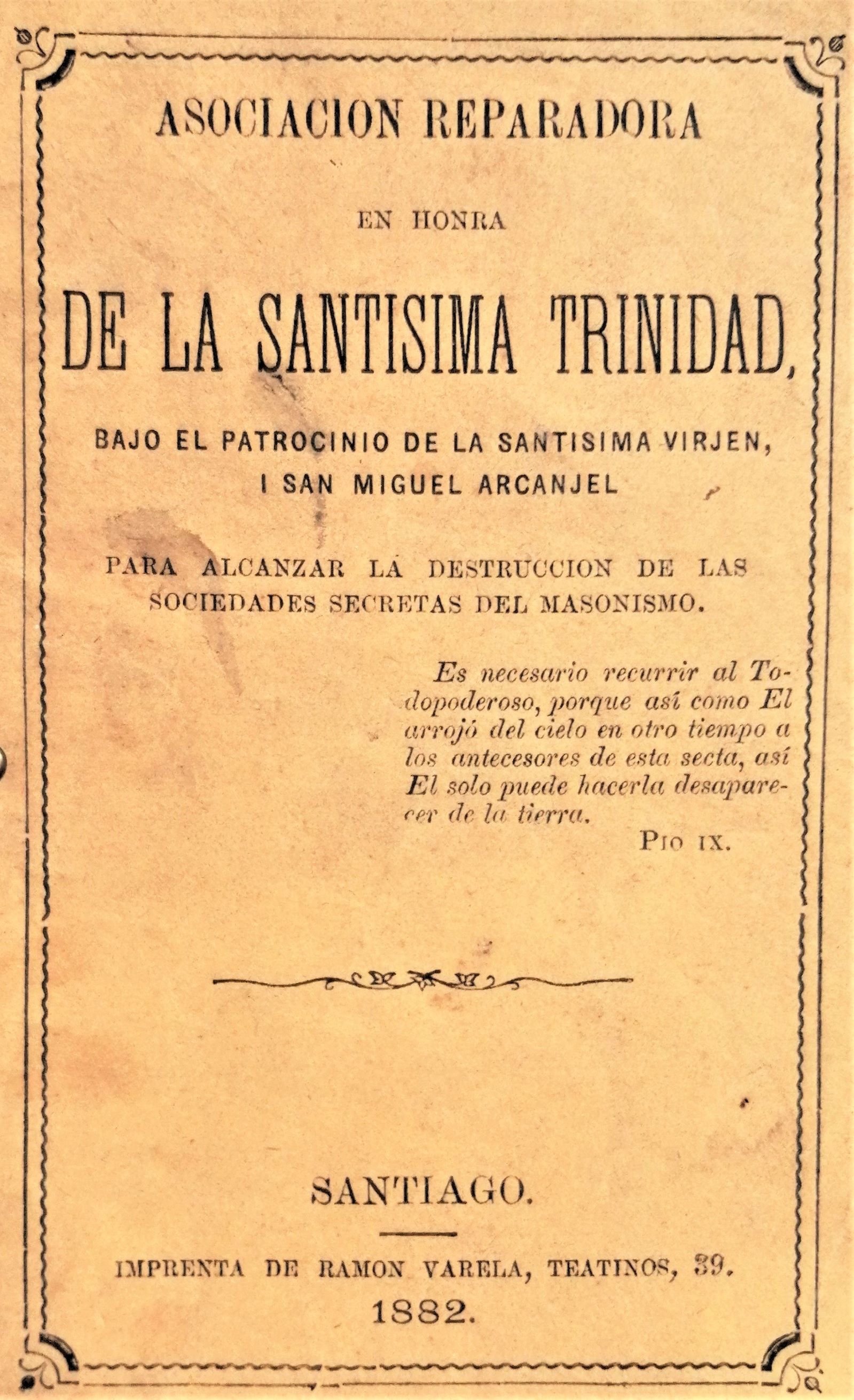 Asociación reparadora en honra de la santísima trinidad