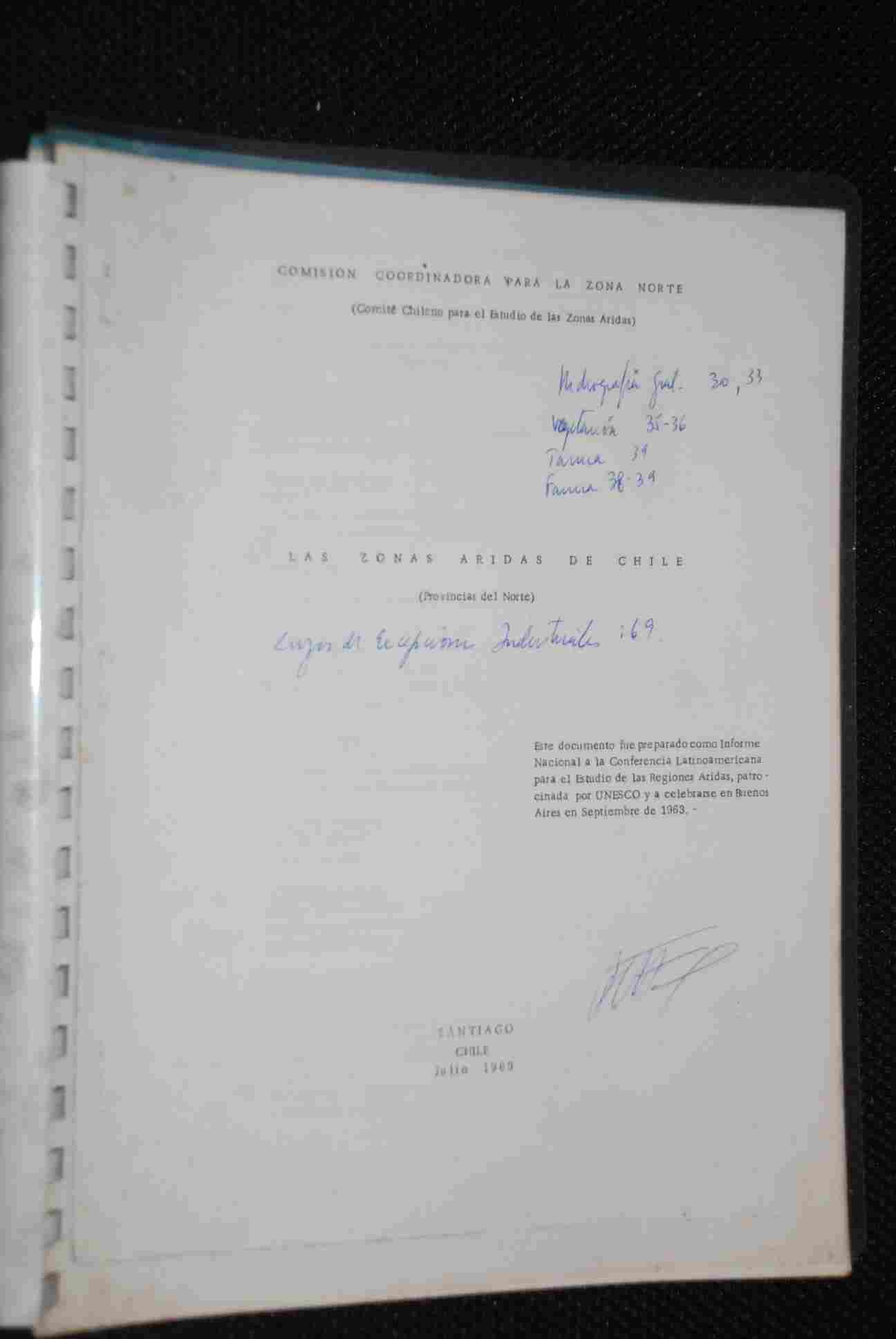 Comisión Coordinadora para la Zona Norte, (Comité Admisión a la Chileno para el Estudio de las Zonas Aridas) - Las zonas áridas de Chile : (Provincia del Norte) 