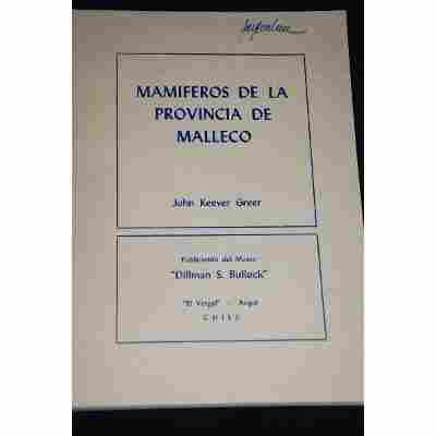 John Keever Greer - Mamiferos de la Provincia de Malleco