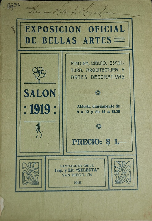 Catálogo Exposición Oficial de Bellas Artes. Salón de 1919