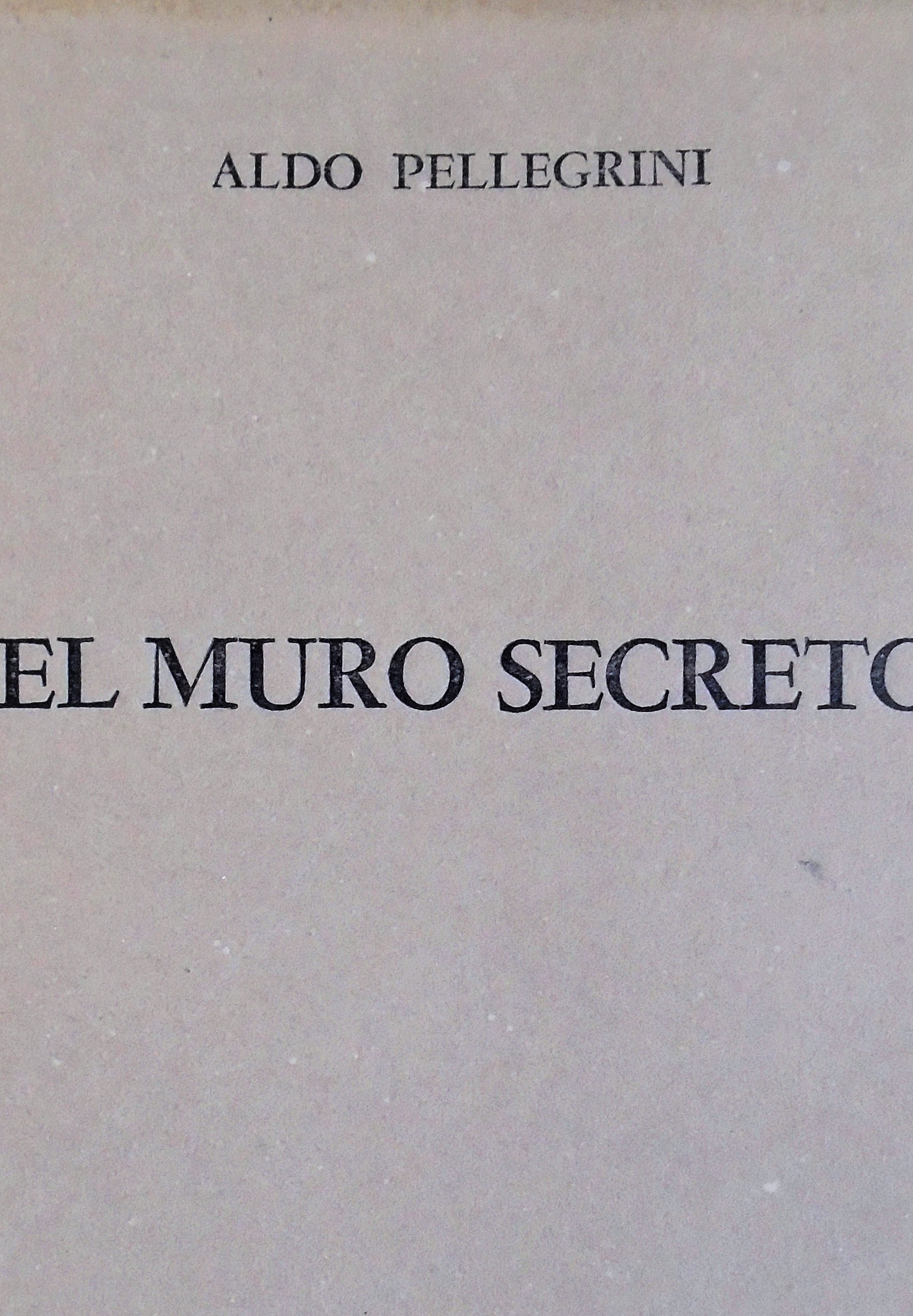 Aldo Pellegrini - El muro secreto