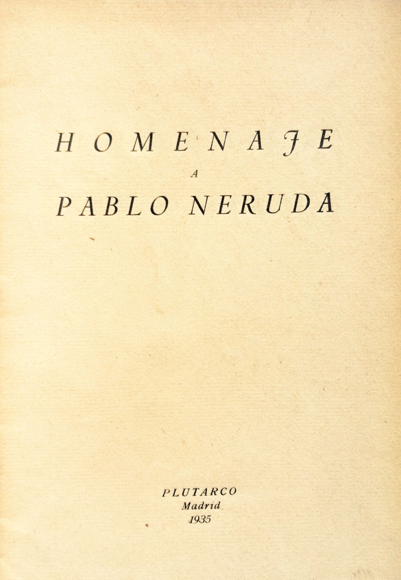 Homenaje a Pablo Neruda