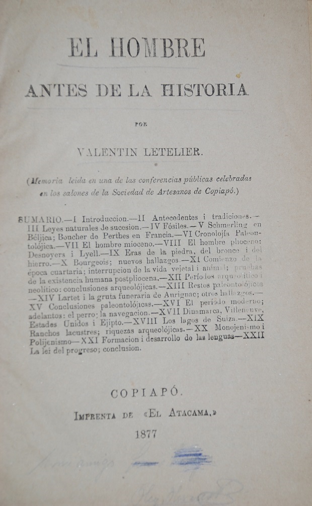 Valentín Letelier - El hombre antes de la historia 