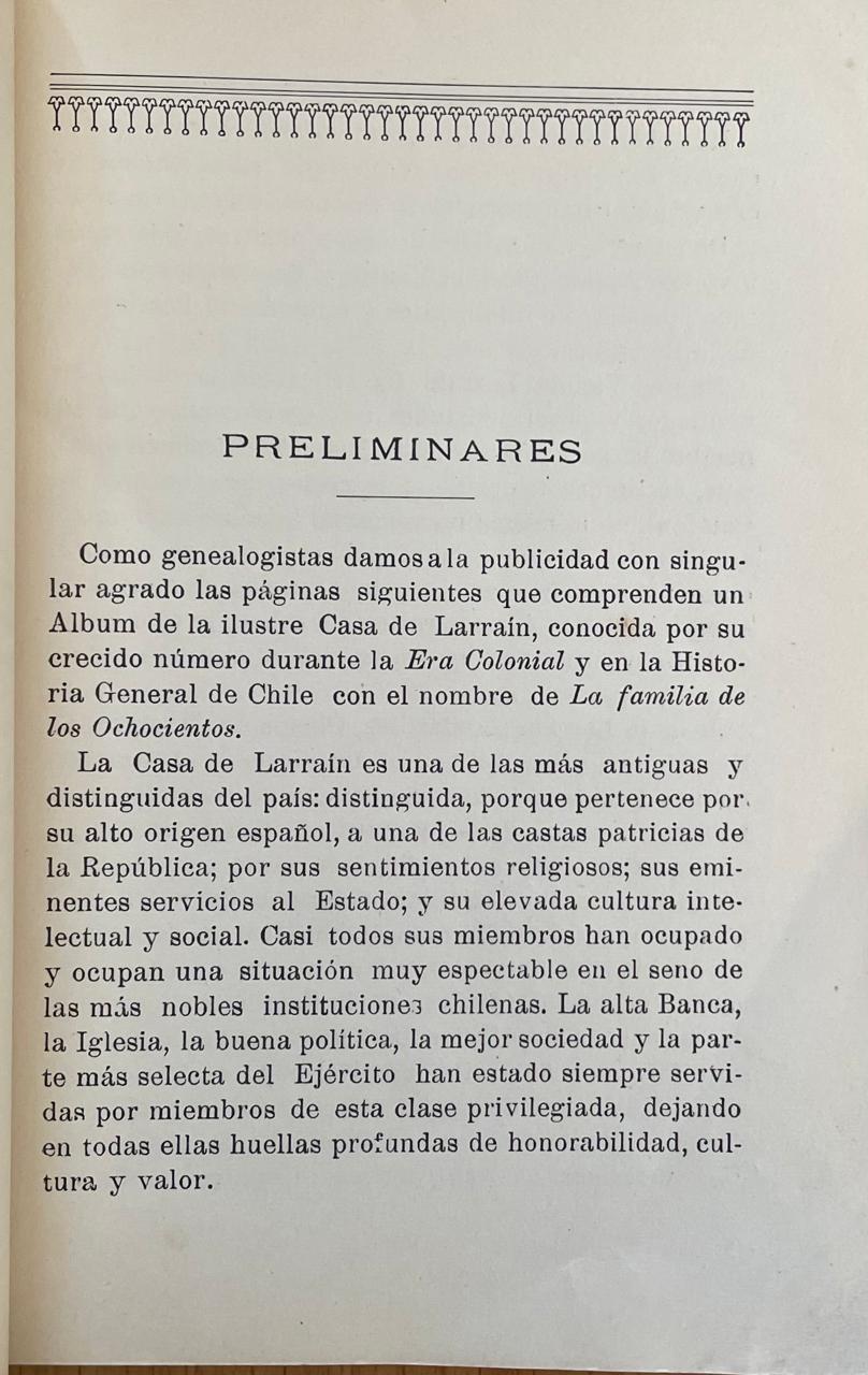 José Eugenio de Fleury	La ilustre Casa de Larraín