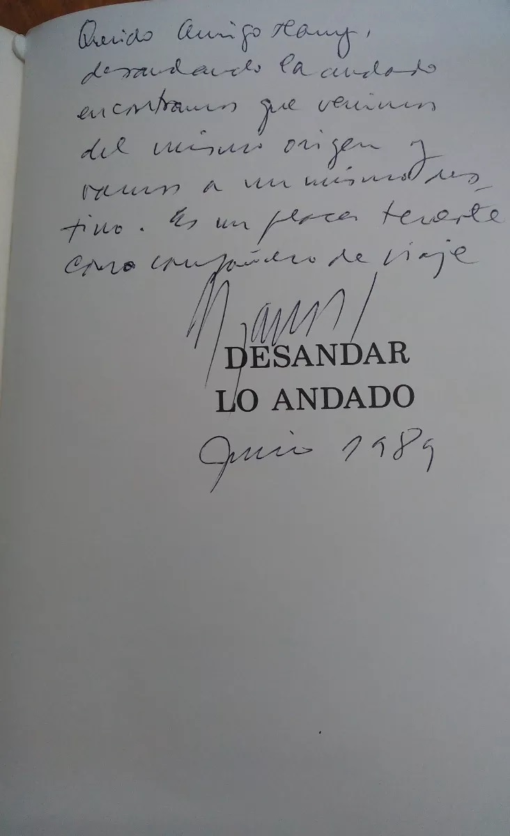 Manuel Silva Acevedo. Desandar lo andado