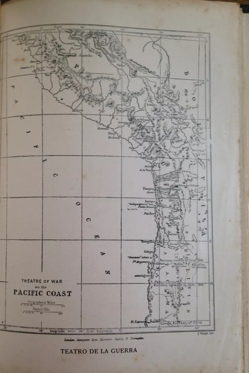 Clements R. Markham ; versión de Manuel Beltroy ; prólogo de Horacio H. Urteaga. La guerra entre el Perú y Chile 