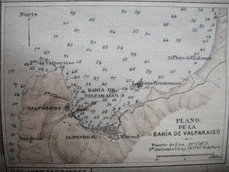 Mapa Chile Pre-guerra Pacifico Antofagasta Aysen