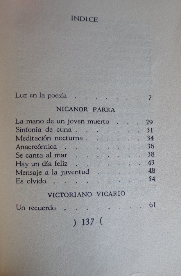 Tomás Lago. Tres poetas chilenos