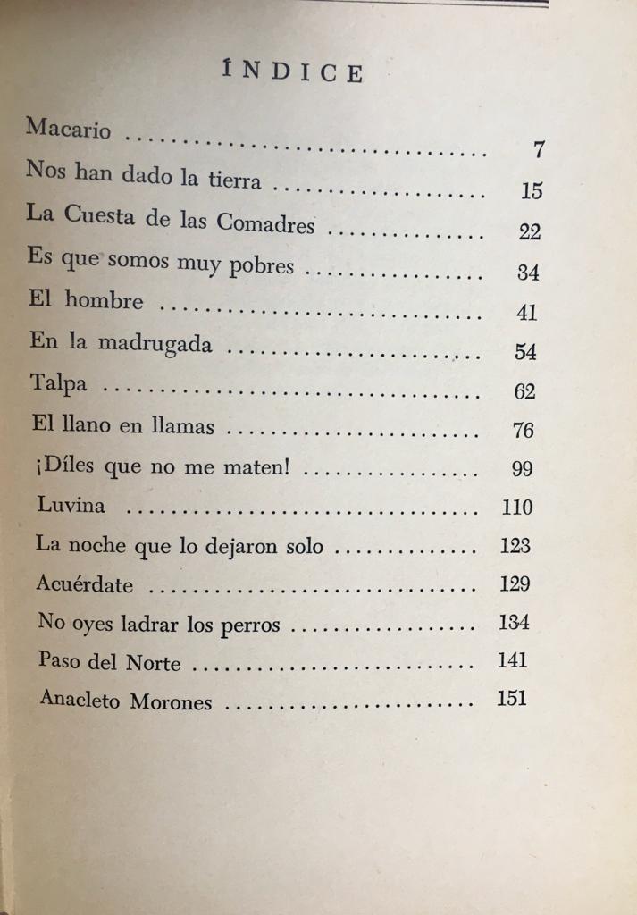 Juan Rulfo. El llano en llamas