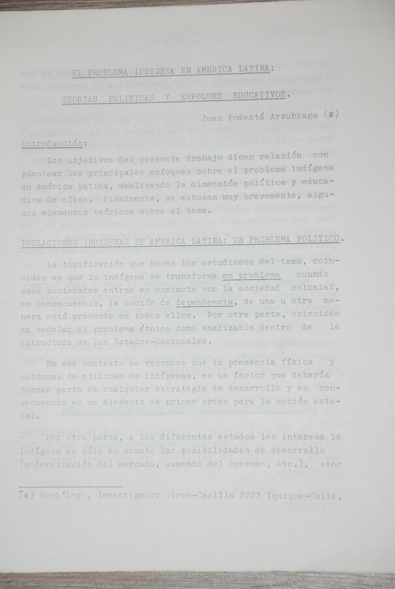 Juan Podesta Arzubiaga -  El problema indígena en américa latina