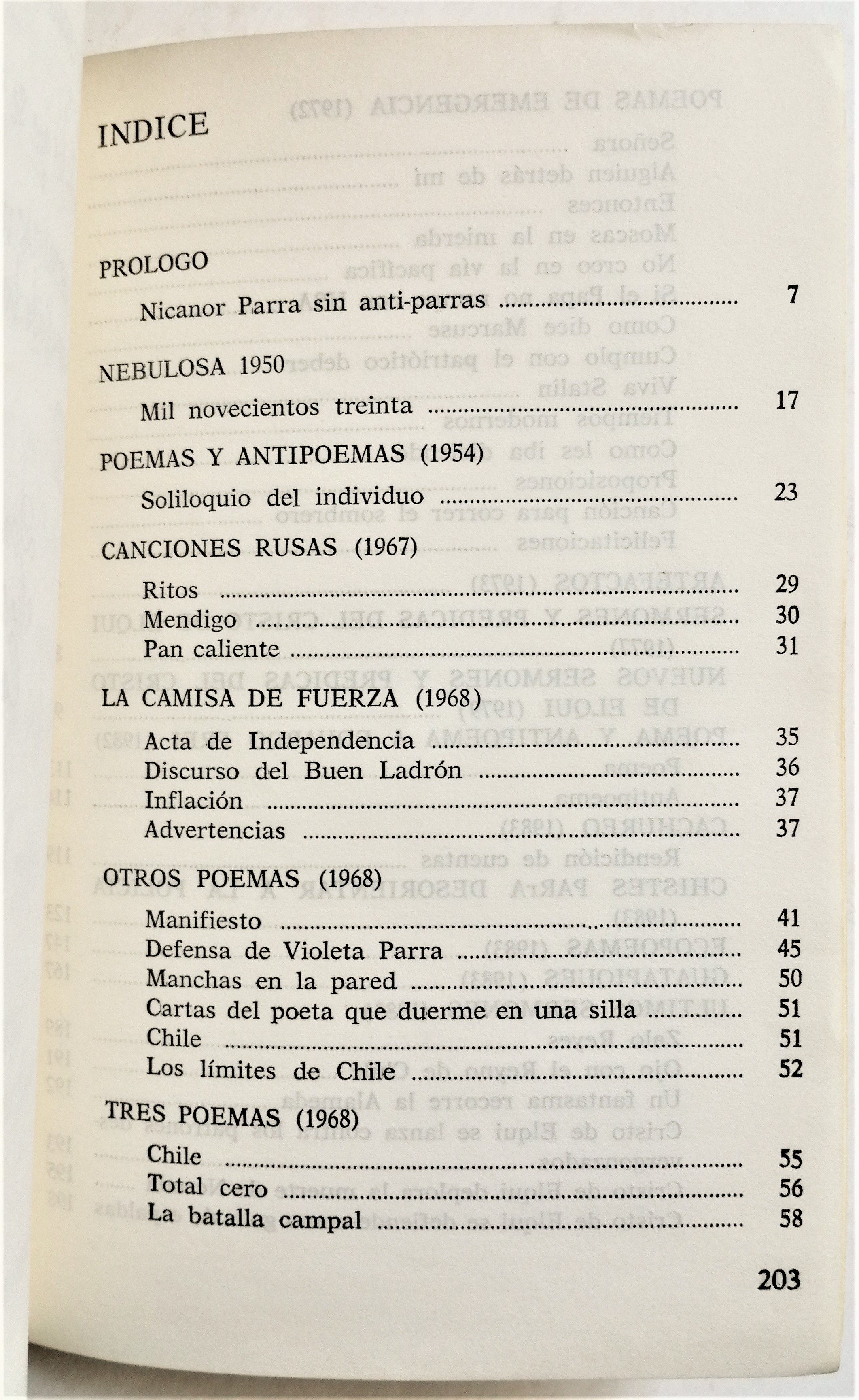 Nicanor Parra	- Poesía política