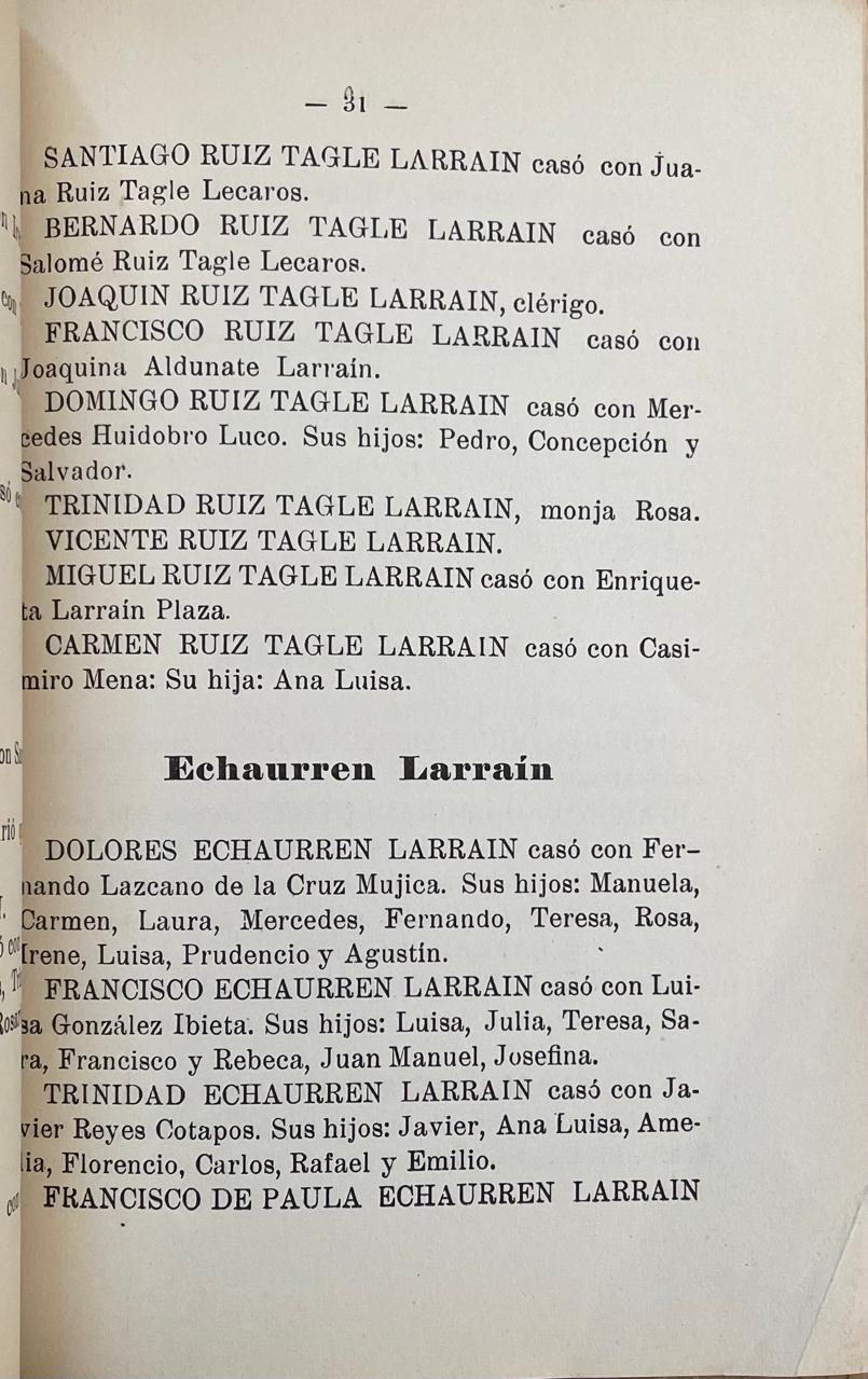 José Eugenio de Fleury	La ilustre Casa de Larraín